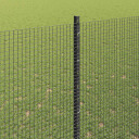  Gjerde med innlegg. Grå 1.6 x 25 m Stål