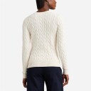 Ralph Lauren Geo-Motif Belted Linen-Blend Cardigan Tan Multi