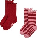 Konges Sløjd Sokker   2 pack   Rød Stripe   Konges Sløjd   19/21   Sokker Rosa