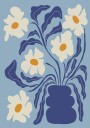 Blue moon flower pot Plakat Plakat / 30x40cm