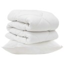 vidaXL Dyne med pute 2 stk. Hvit Mikrofiber