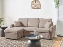 3 seters sofa Nassjo høyrevendt   Lys brun