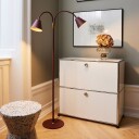 Hygge Gulvlampe 2xGU10 H135cm, mørkerød