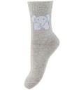Fuzzies Sokker 2 pack Lysegrå m. Elefanter 17/19 Sokker