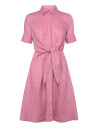Lauren Ralph Lauren Tie-Front Linen Shirtdress - Pink - 36