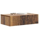 vidaXL Vegghengt Sidebord Gammelt tre 59 x 34,5 x 17 cm Konstruert tre