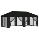  Teltduk med sidevegger 6 x 3 m Svart Polyester 190