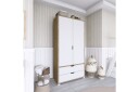 Hurst Garderobe 90x183 cm - Lys brun/Hvit