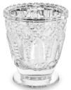 4 stk Sølvfargede Telysholdere i Glass 8x7 cm