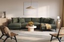 Menard 4 seters Høyrevendt Stor U formet Dyp Sofa med Divan og Sjeselong i Manchester   Mørk grønn