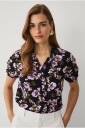 Ellos Collection   Bluse med volang   Svart