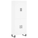 vidaXL Highboard hvit 69,5x34x180 cm konstruert tre 8720845409487