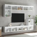 vidaXL TV-benker med LED-lys 2 stk hvit 80x30x30 cm 8721012257269