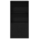Bokhylle svart eik 60x24x120 cm konstruert tre