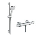 Hansgrohe Croma Select E Vario Dusjsett m/Termostat 65 cm, Krom/Hvit