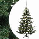 vidaXL Kunstig juletre med julekuler 120 cm 150 LED-lys Varmhvit