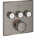 Grohe Grohtherm SmartControl Termostat Med 3 uttak, Brushed Hard Graphite