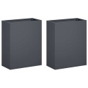 vidaXL Hageblomsterpotte 2 stk. Antrasitt 40 x 20 x 40 cm