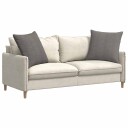  Sofaputer 2 pcs Lysegrå 60 x 60 cm Corduroy stoff