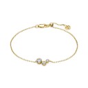 Sif Jakobs Jewellery Sardinien Tre Bracelet Gullfarge Hvit 12.5 mm