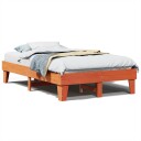  Sengeramme uten madrass brun 135x190 cm heltre furu 8721158369994