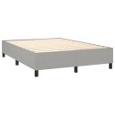  Boxspring sengeramme lysegrå 135x190 cm Double stoff