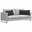  Sofaputer 2 pcs Svart 80 x 40 cm stoff
