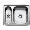 Intra Juvel Horizon 615SH med 1½ vask på høyre T/nedstrøm. silver 615x510 mm