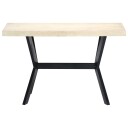 vidaXL Spisebord 120x60x75 cm heltre mango hvit