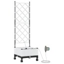 vidaXL Hageplantekasse med vanning og hjul Hvit 40 x 40 x 132 cm PP