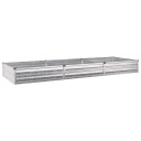 vidaXL Hevet Hagebed Sølv 240 x 80 x 24 cm galvanisert