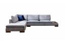 Tulima Sofa med Sjeselong m Krakk Venstre   Mørkegrå/Natur