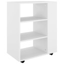 vidaXL Rulleskap hvit 60x35x75 cm sponplate