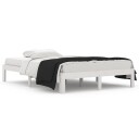 vidaXL Sengeramme hvit heltre 135x190 cm 4FT6 Double
