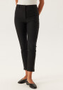 Bubbleroom High Waist Stretchy Cropped Slit Trousers Black 34 x 70