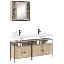  Baderomsskapsett med hylle 3 pcs Sonoma eik 80 x 30 x 60 cm