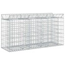 vidaXL Gabion hevet seng 150 x 50 x 80 cm Galvanisert stål Sølv