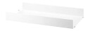 String hylleplate metall hvit 58x30 cm høy kant