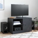  TV-benk svart 67x39x44 cm stål