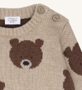 Hust and Claire Genser   Strikk   HcPilou   Beige Melert m. Bjør   Hust and Claire   68   Genser   62