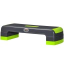 Aerobic stepper høydejusterbart fitnesstrinnbrett 10/15/20 cm innendørs utendørs lastekapasitet opptil 150 kg 78 x 28 cm grønn f