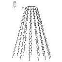 vidaXL Nettlys for juletre med 210 LED kaldhvit 210 cm
