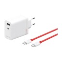 OnePlus SUPERVOOC 120W GaN dualport mobillader Hvit