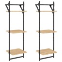  Vegghyller med stenger 2 stk sonoma eik 30x25x100 cm 8721012045934