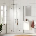 Macro Design Crown Plain Servantskap 1 dør - med Light 70 Servant Hvit / 45x35cm