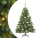  Kunstig juletre med 150 LED med stativ grønn 120 cm PE og PVC