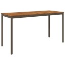 vidaXL Hagebarbord NAARDEN Naturlig og Kaffe 196 x 80,5 x 105 cm