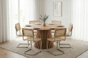 Peyra spisegruppe rund 150 cm eik med 6 Build spisestoler   Eik