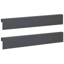 vidaXL Kantprofil til hage 2 stk. 100 x 5 x 15 cm Stål Antrasitt