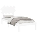 vidaXL Sengeramme hvit 90x200 cm heltre
